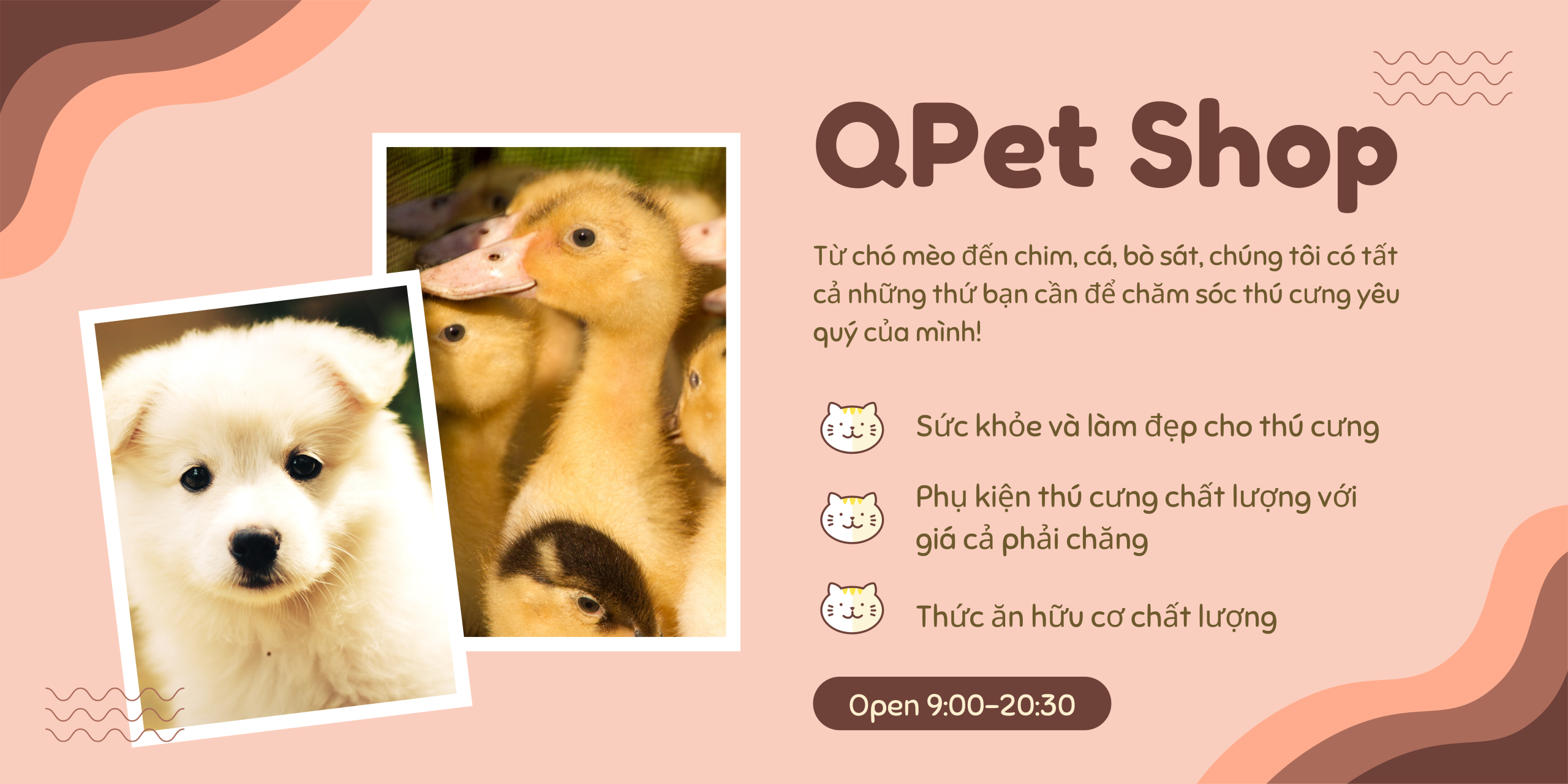 banner cửa hàng thú cưng